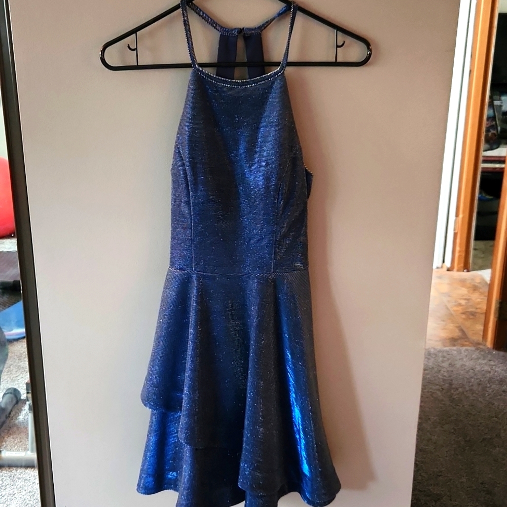 Speechless Sparkly Skater Midi Dress